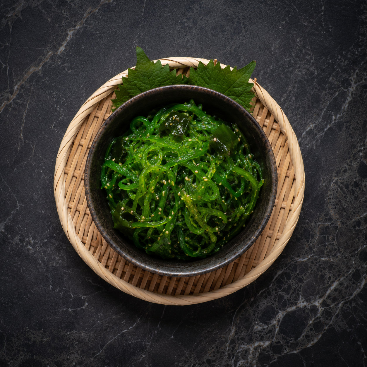 Japanese-style wakame seaweed salad